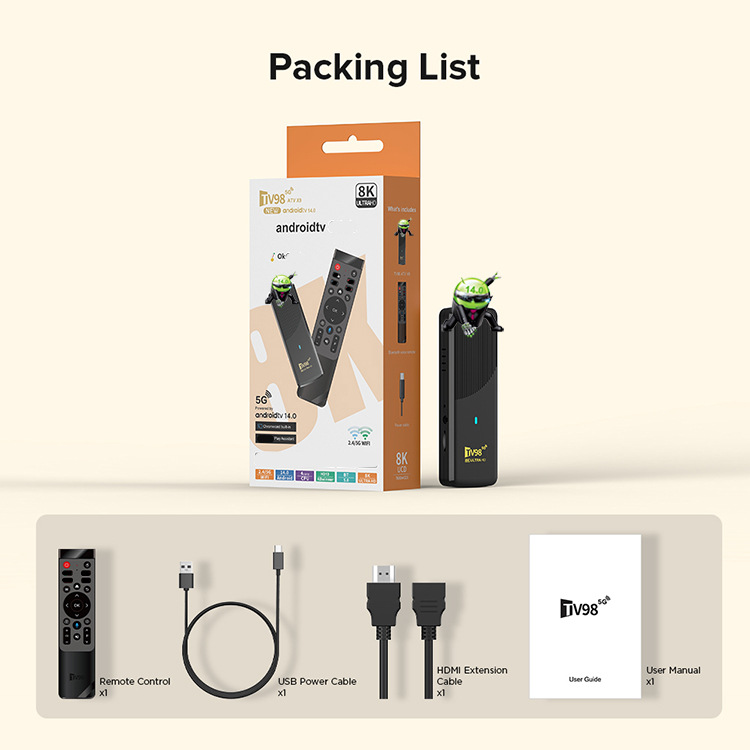 TV98 ATV X9机顶盒RK3518超清家用电视盒子安卓14外贸网络播放器